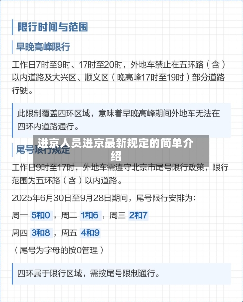 进京人员进京最新规定的简单介绍-第2张图片