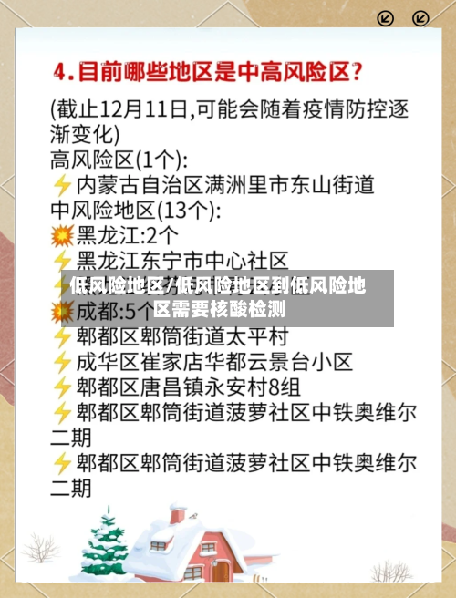 低风险地区/低风险地区到低风险地区需要核酸检测
