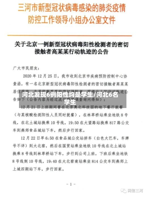 河北发现6例阳性均是学生/河北6名学生-第2张图片