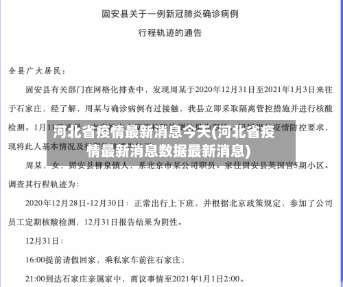 河北省疫情最新消息今天(河北省疫情最新消息数据最新消息)