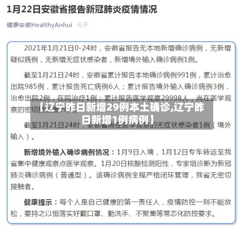 【辽宁昨日新增29例本土确诊,辽宁昨日新增1例病例】-第3张图片