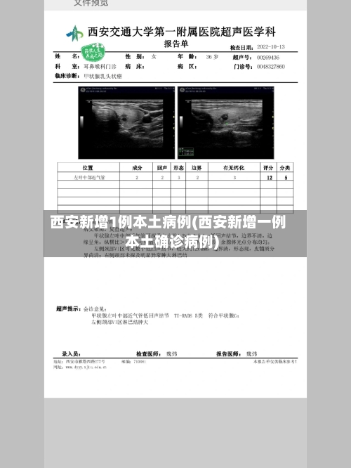 西安新增1例本土病例(西安新增一例本土确诊病例)