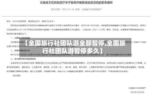 【全国旅行社团队游全部暂停,全国旅行社团队游暂停多久】-第3张图片