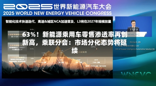 63%！新能源乘用车零售渗透率再创新高，乘联分会：市场分化态势将延续