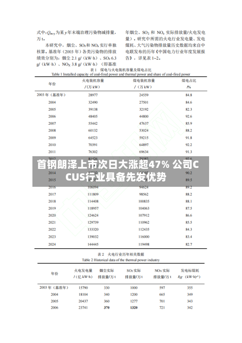 首钢朗泽上市次日大涨超47% 公司CCUS行业具备先发优势