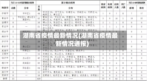 湖南省疫情最新情况(湖南省疫情最新情况通报)-第3张图片