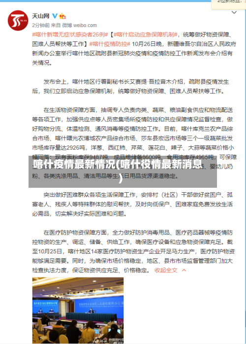 喀什疫情最新情况(喀什役情最新消息)-第2张图片