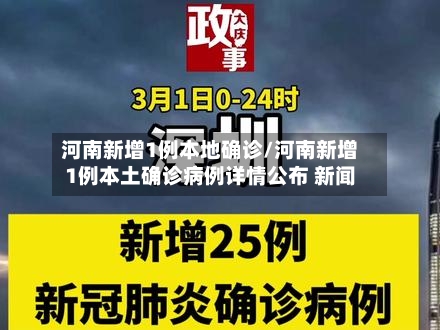 河南新增1例本地确诊/河南新增1例本土确诊病例详情公布 新闻-第2张图片