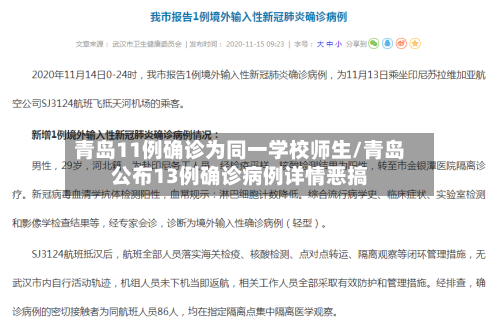 青岛11例确诊为同一学校师生/青岛公布13例确诊病例详情恶搞
