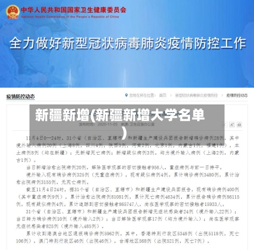 新疆新增(新疆新增大学名单)