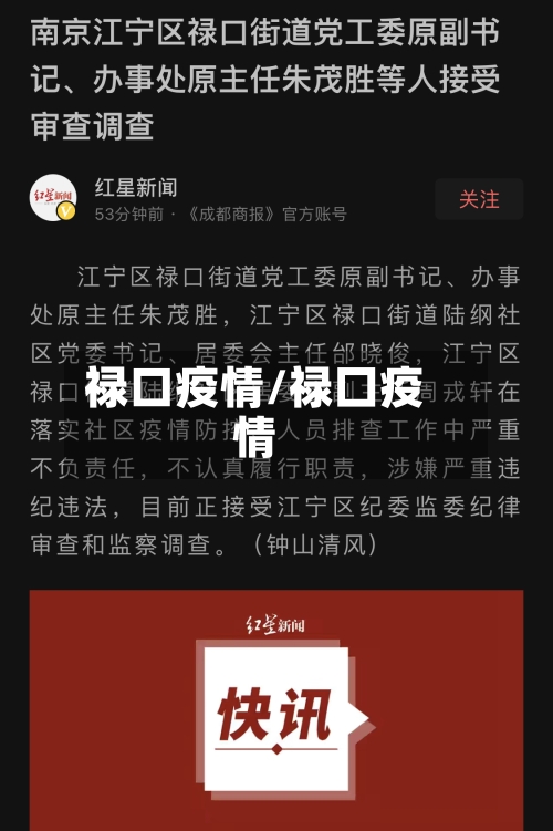 禄口疫情/禄囗疫情