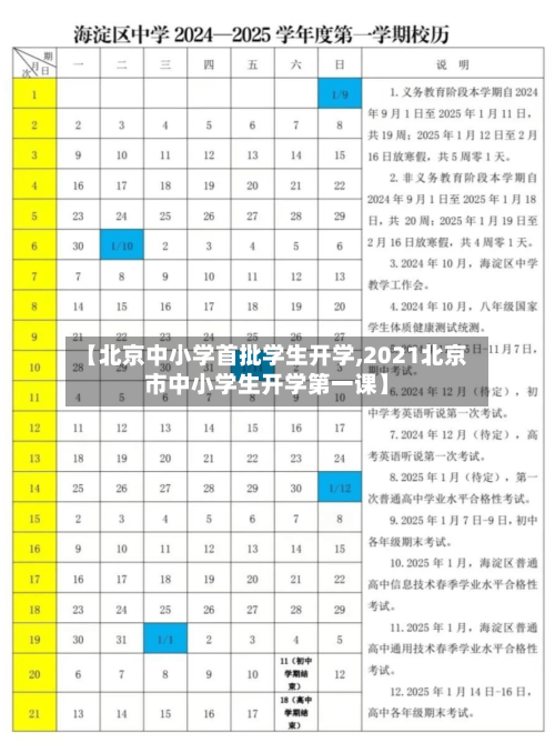 【北京中小学首批学生开学,2021北京市中小学生开学第一课】