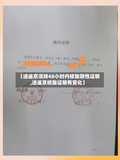 【进返京须持48小时内核酸阴性证明,进返京核酸证明有变化】-第2张图片