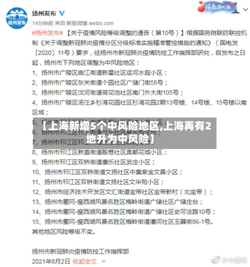 【上海新增5个中风险地区,上海再有2地升为中风险】-第2张图片