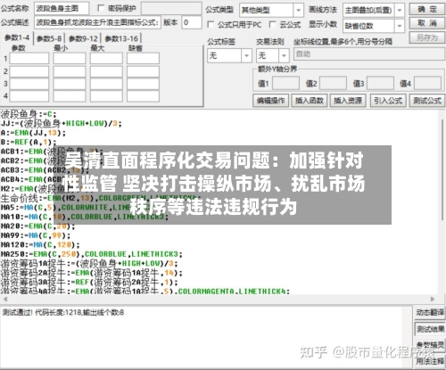 吴清直面程序化交易问题：加强针对性监管 坚决打击操纵市场、扰乱市场秩序等违法违规行为-第2张图片