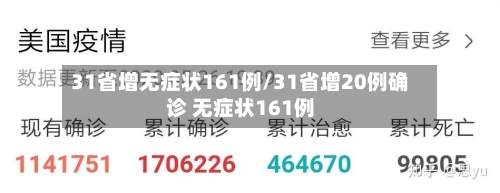 31省增无症状161例/31省增20例确诊 无症状161例