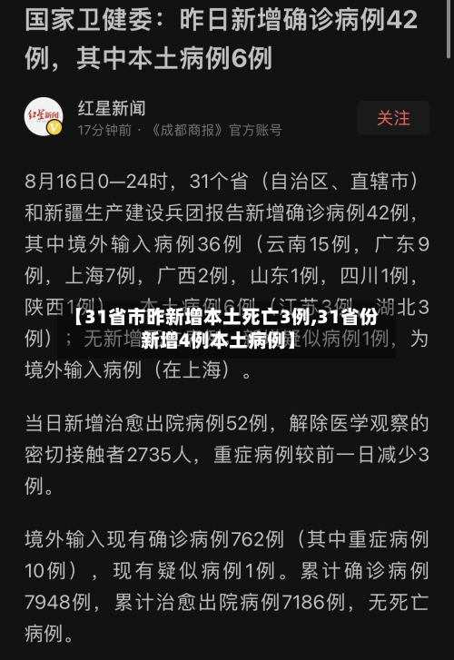 【31省市昨新增本土死亡3例,31省份新增4例本土病例】-第2张图片