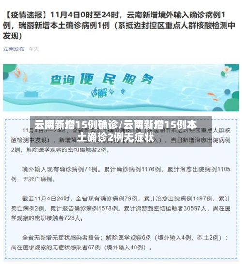 云南新增15例确诊/云南新增15例本土确诊2例无症状