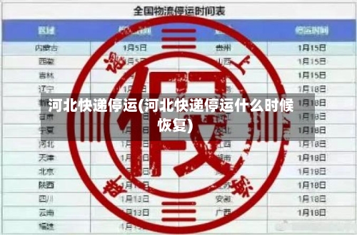 河北快递停运(河北快递停运什么时候恢复)-第2张图片