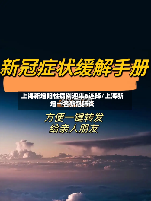 上海新增阳性病例迎来6连降/上海新增一名新冠肺炎