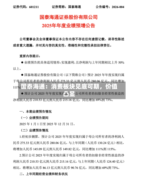 国泰海通：消费板块见底可期，价值凸显-第3张图片