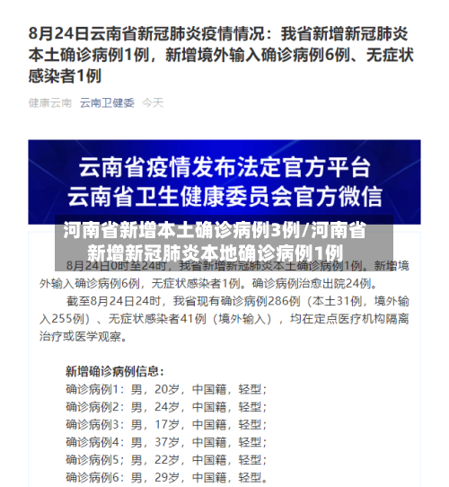 河南省新增本土确诊病例3例/河南省新增新冠肺炎本地确诊病例1例-第2张图片