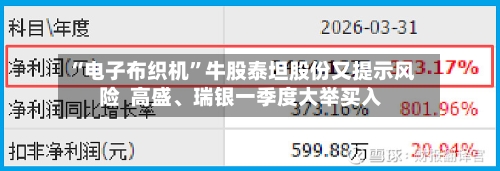 “电子布织机”牛股泰坦股份又提示风险  高盛、瑞银一季度大举买入-第2张图片