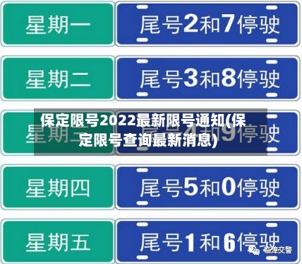 保定限号2022最新限号通知(保定限号查询最新消息)