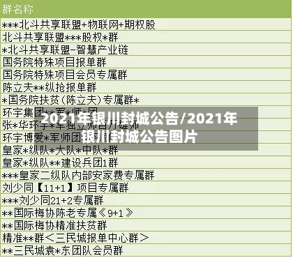 2021年银川封城公告/2021年银川封城公告图片