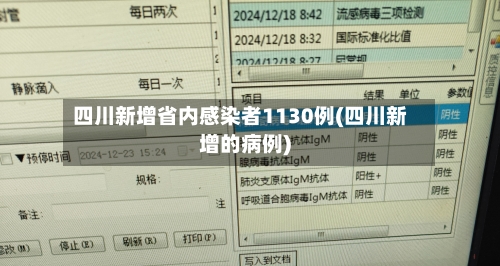 四川新增省内感染者1130例(四川新增的病例)