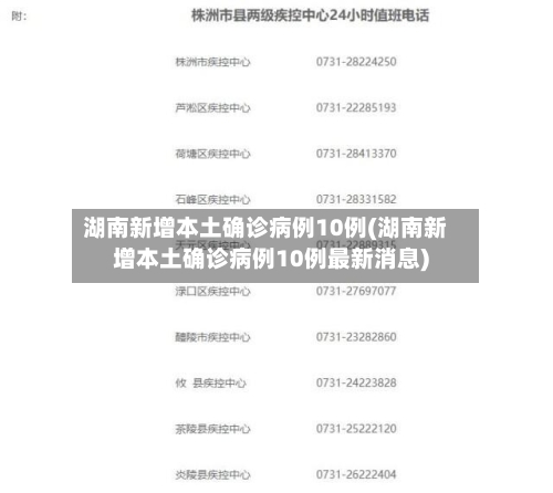 湖南新增本土确诊病例10例(湖南新增本土确诊病例10例最新消息)-第3张图片