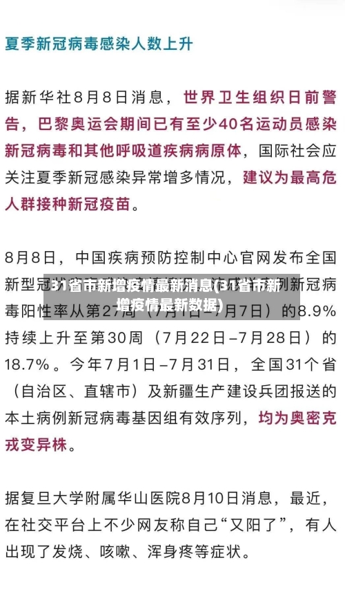31省市新增疫情最新消息(31省市新增疫情最新数据)