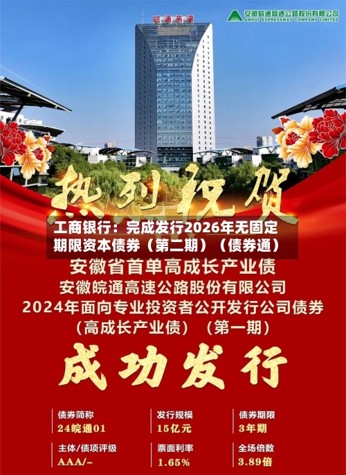 工商银行：完成发行2026年无固定期限资本债券（第二期）（债券通）