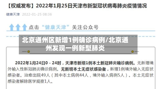 北京通州区新增1例确诊病例/北京通州发现一例新型肺炎-第2张图片