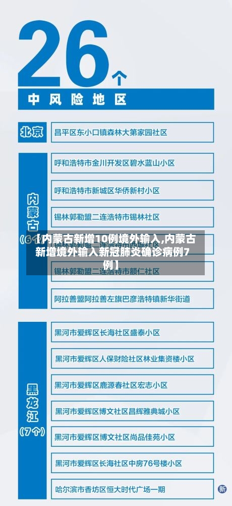 【内蒙古新增10例境外输入,内蒙古新增境外输入新冠肺炎确诊病例7例】-第2张图片