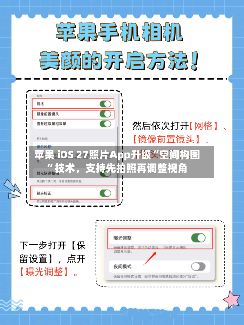 苹果 iOS 27照片App升级“空间构图”技术	，支持先拍照再调整视角-第2张图片