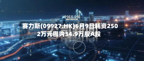 赛力斯(09927.HK)6月9日耗资2502万元回购34.9万股A股