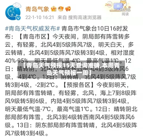 【青岛天气预报15天查询准确,本周青岛天气预报一周】-第2张图片
