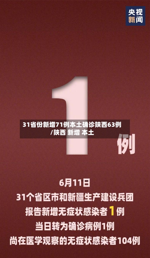 31省份新增71例本土确诊陕西63例/陕西 新增 本土-第2张图片