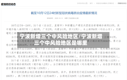 宁波新增三个中风险地区/宁波新增三个中风险地区是哪里-第2张图片