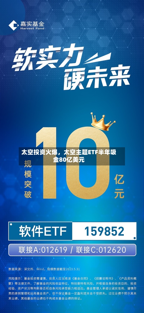 太空投资火爆，太空主题ETF半年吸金80亿美元