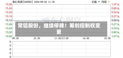 常铝股份	，继续停牌！筹划控制权变更-第2张图片