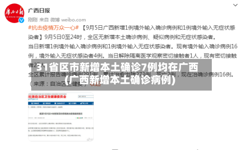 31省区市新增本土确诊7例均在广西(广西新增本土确诊病例)-第2张图片