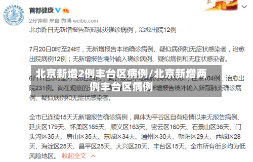 北京新增2例丰台区病例/北京新增两例丰台区病例-第2张图片