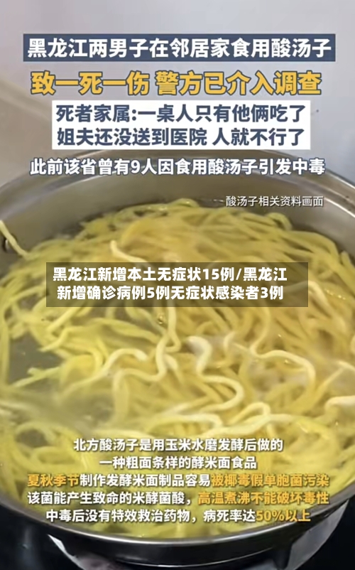 黑龙江新增本土无症状15例/黑龙江新增确诊病例5例无症状感染者3例