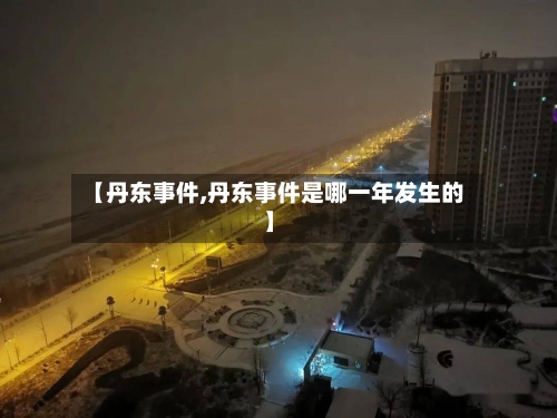 【丹东事件,丹东事件是哪一年发生的】