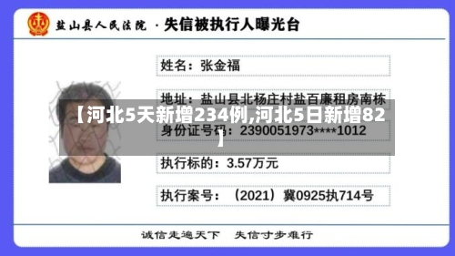 【河北5天新增234例,河北5日新增82】