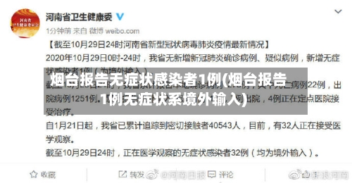 烟台报告无症状感染者1例(烟台报告1例无症状系境外输入)-第2张图片