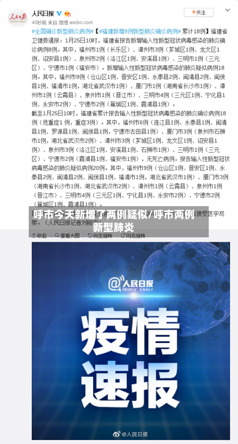 呼市今天新增了两例疑似/呼市两例新型肺炎-第2张图片