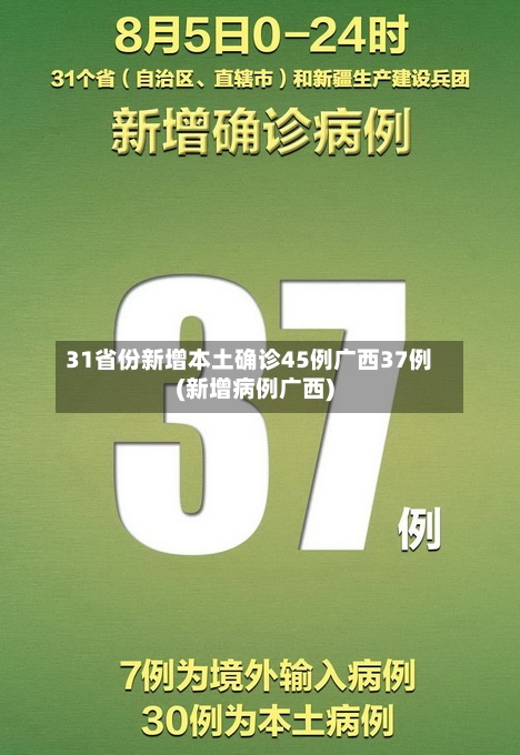 31省份新增本土确诊45例广西37例(新增病例广西)